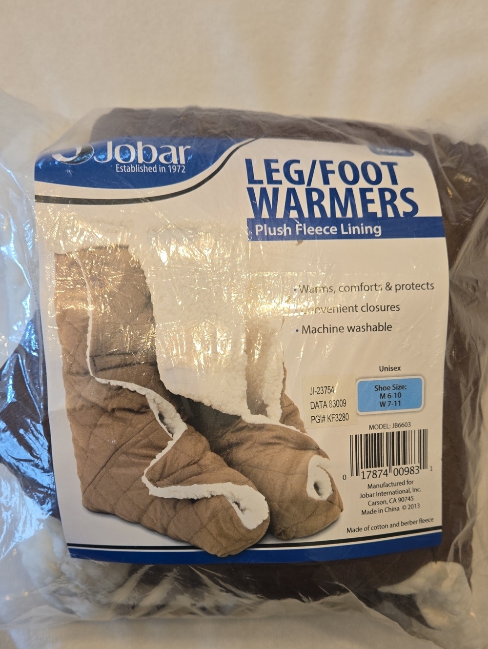 Jobar Fleece Leg/Foot Warmers